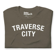 Load image into Gallery viewer, Traverse City Unisex T-shirt  Enjoy Michigan Army S 