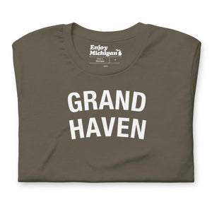 Grand Haven Unisex T-shirt  Enjoy Michigan Army S 
