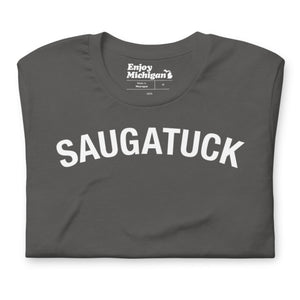 Saugatuck Unisex T-shirt Apparel & Accessories Enjoy Michigan Asphalt S 