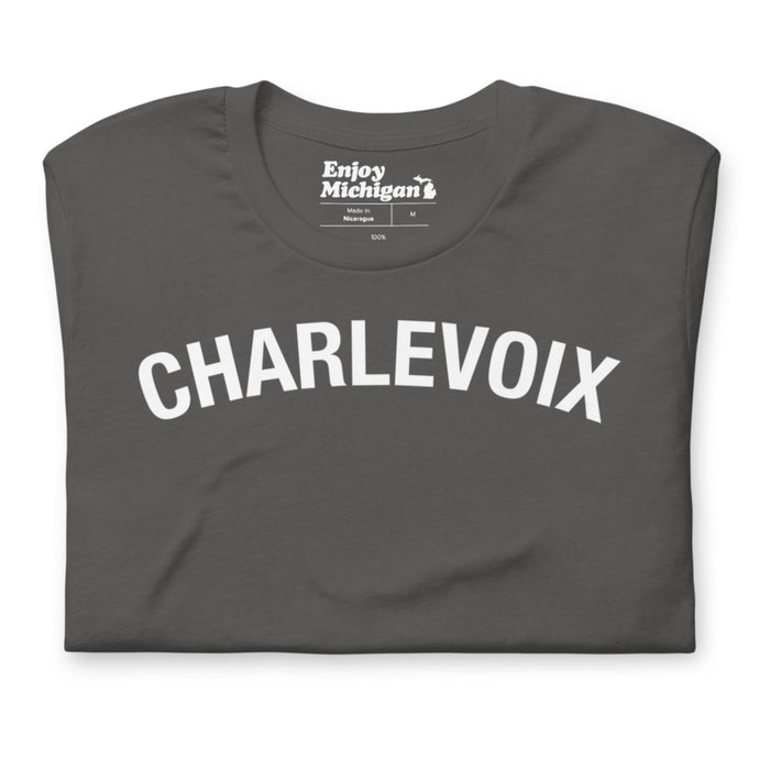 Charlevoix Unisex T-shirt  Enjoy Michigan Asphalt S 