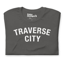 Load image into Gallery viewer, Traverse City Unisex T-shirt  Enjoy Michigan Asphalt S 