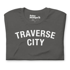Traverse City Unisex T-shirt  Enjoy Michigan Asphalt S 