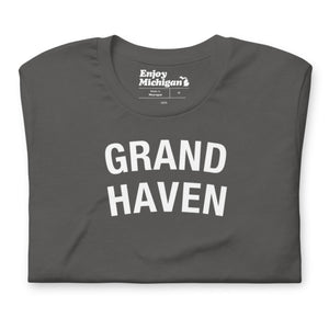 Grand Haven Unisex T-shirt  Enjoy Michigan Asphalt S 