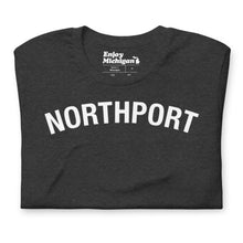 Load image into Gallery viewer, Northport Unisex T-shirt  Enjoy Michigan Dark Grey Heather S 