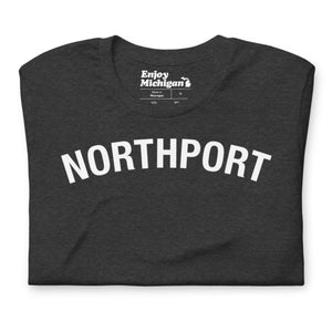 Northport Unisex T-shirt  Enjoy Michigan Dark Grey Heather S 