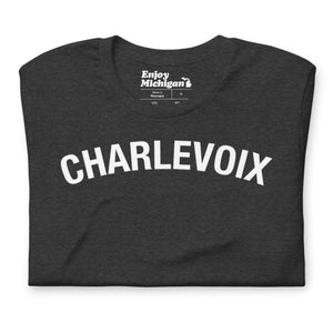 Charlevoix Unisex T-shirt  Enjoy Michigan Dark Grey Heather S 