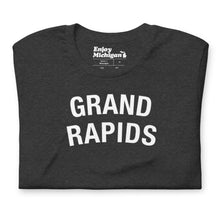 Load image into Gallery viewer, Grand Rapids Unisex T-shirt  Enjoy Michigan Dark Grey Heather S 