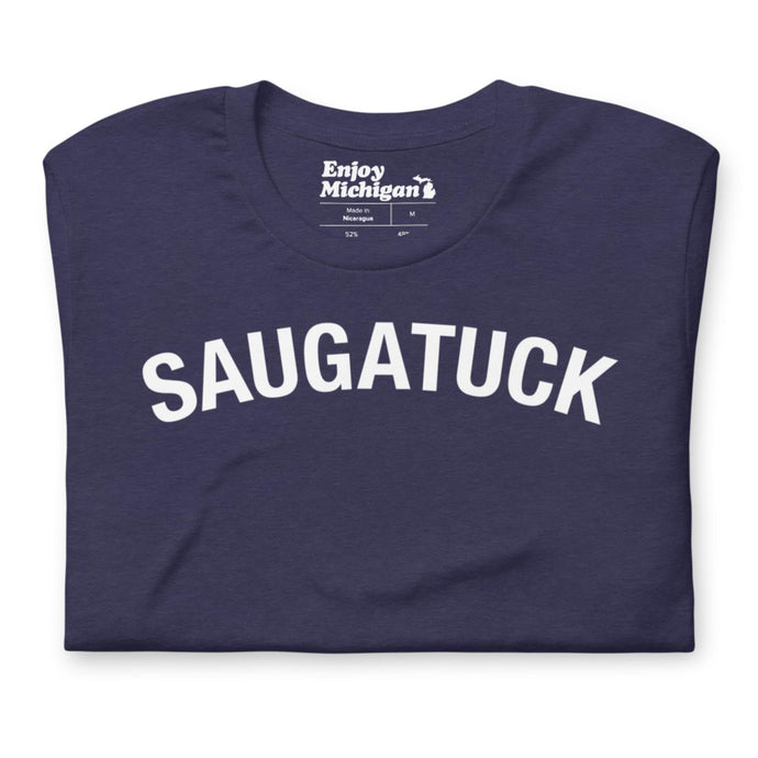 Saugatuck Unisex T-shirt Apparel & Accessories Enjoy Michigan Heather Midnight Navy S 