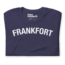 Load image into Gallery viewer, Frankfort Unisex T-shirt  Enjoy Michigan Heather Midnight Navy S 
