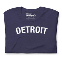 Load image into Gallery viewer, Detroit Unisex T-shirt  Enjoy Michigan Heather Midnight Navy S 