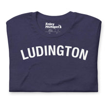Load image into Gallery viewer, Ludington Unisex T-shirt  Enjoy Michigan Heather Midnight Navy S 