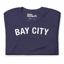 Load image into Gallery viewer, Bay City Unisex T-shirt  Enjoy Michigan Heather Midnight Navy S 