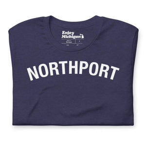 Northport Unisex T-shirt  Enjoy Michigan Heather Midnight Navy S 