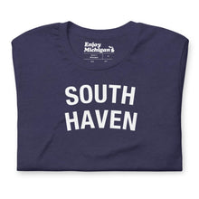 Load image into Gallery viewer, South Haven Unisex T-shirt  Enjoy Michigan Heather Midnight Navy S 