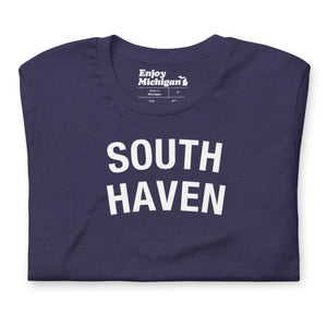 South Haven Unisex T-shirt  Enjoy Michigan Heather Midnight Navy S 
