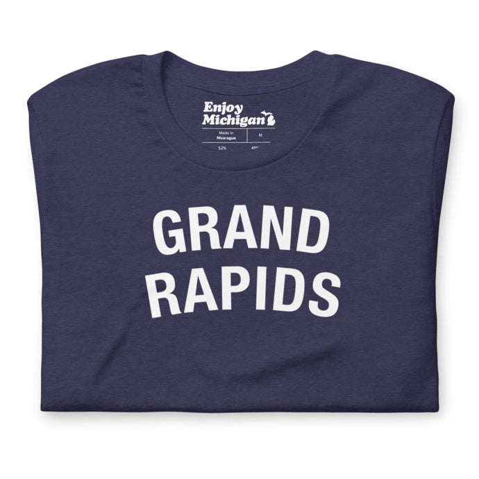 Grand Rapids Unisex T-shirt  Enjoy Michigan Heather Midnight Navy S 