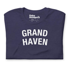 Load image into Gallery viewer, Grand Haven Unisex T-shirt  Enjoy Michigan Heather Midnight Navy S 
