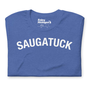 Saugatuck Unisex T-shirt Apparel & Accessories Enjoy Michigan Heather True Royal S 