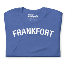 Load image into Gallery viewer, Frankfort Unisex T-shirt  Enjoy Michigan Heather True Royal S 