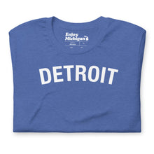 Load image into Gallery viewer, Detroit Unisex T-shirt  Enjoy Michigan Heather True Royal S 