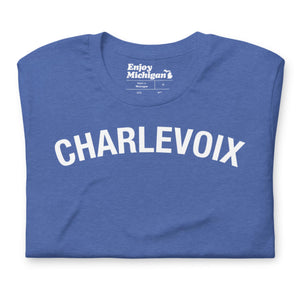 Charlevoix Unisex T-shirt  Enjoy Michigan Heather True Royal S 