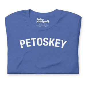 Petoskey Unisex T-shirt  Enjoy Michigan Heather True Royal S 