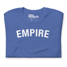 Load image into Gallery viewer, Empire Unisex T-shirt  Enjoy Michigan Heather True Royal S 