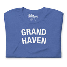 Load image into Gallery viewer, Grand Haven Unisex T-shirt  Enjoy Michigan Heather True Royal S 