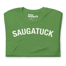 Load image into Gallery viewer, Saugatuck Unisex T-shirt Apparel &amp; Accessories Enjoy Michigan Leaf S 
