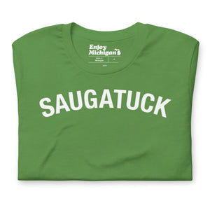 Saugatuck Unisex T-shirt Apparel & Accessories Enjoy Michigan Leaf S 