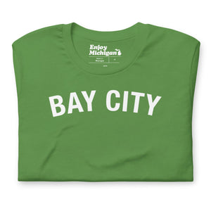 Bay City Unisex T-shirt  Enjoy Michigan Leaf S 