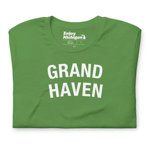Grand Haven Unisex T-shirt  Enjoy Michigan Leaf S 