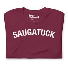 Load image into Gallery viewer, Saugatuck Unisex T-shirt Apparel &amp; Accessories Enjoy Michigan Maroon S 