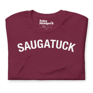 Saugatuck Unisex T-shirt Apparel & Accessories Enjoy Michigan Maroon S 