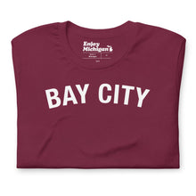 Load image into Gallery viewer, Bay City Unisex T-shirt  Enjoy Michigan Maroon S 