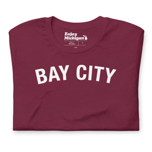 Bay City Unisex T-shirt  Enjoy Michigan Maroon S 