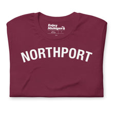 Load image into Gallery viewer, Northport Unisex T-shirt  Enjoy Michigan Maroon S 