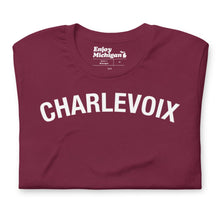 Load image into Gallery viewer, Charlevoix Unisex T-shirt  Enjoy Michigan Maroon S 
