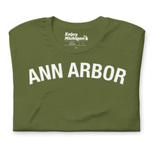 Load image into Gallery viewer, Ann Arbor Unisex T-shirt  Enjoy Michigan Olive S Unisex