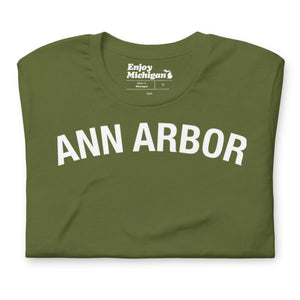 Ann Arbor Unisex T-shirt  Enjoy Michigan Olive S Unisex