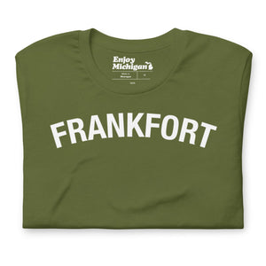 Frankfort Unisex T-shirt  Enjoy Michigan Olive S 