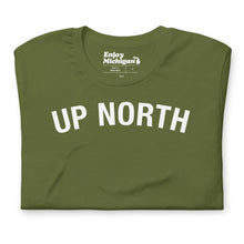 Load image into Gallery viewer, Up North Unisex T-shirt  Enjoy Michigan Olive S 