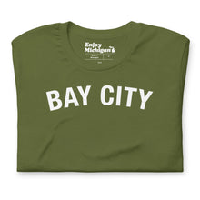Load image into Gallery viewer, Bay City Unisex T-shirt  Enjoy Michigan Olive S 