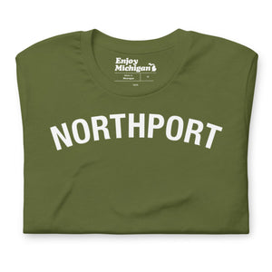 Northport Unisex T-shirt  Enjoy Michigan Olive S 