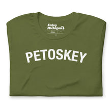 Load image into Gallery viewer, Petoskey Unisex T-shirt  Enjoy Michigan Olive S 