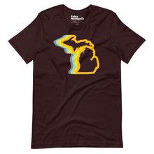 Load image into Gallery viewer, Michigan 70&#39;s Unisex t-shirt  Enjoy Michigan Oxblood Black S 