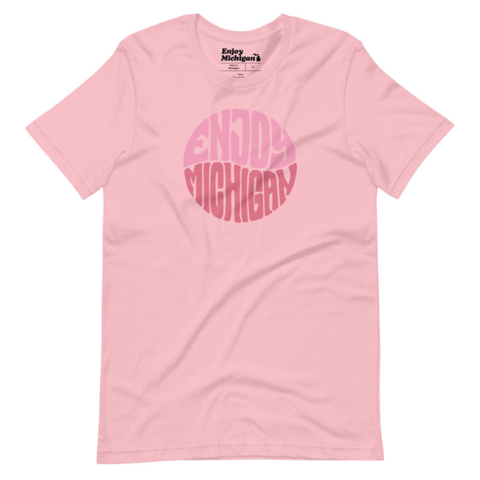 Enjoy Michigan Retro Pink Unisex T-shirt  Enjoy Michigan Pink S 