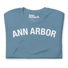 Load image into Gallery viewer, Ann Arbor Unisex T-shirt  Enjoy Michigan Steel Blue S Unisex