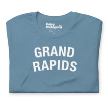 Load image into Gallery viewer, Grand Rapids Unisex T-shirt  Enjoy Michigan Steel Blue S 