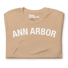 Load image into Gallery viewer, Ann Arbor Unisex T-shirt  Enjoy Michigan Tan S Unisex